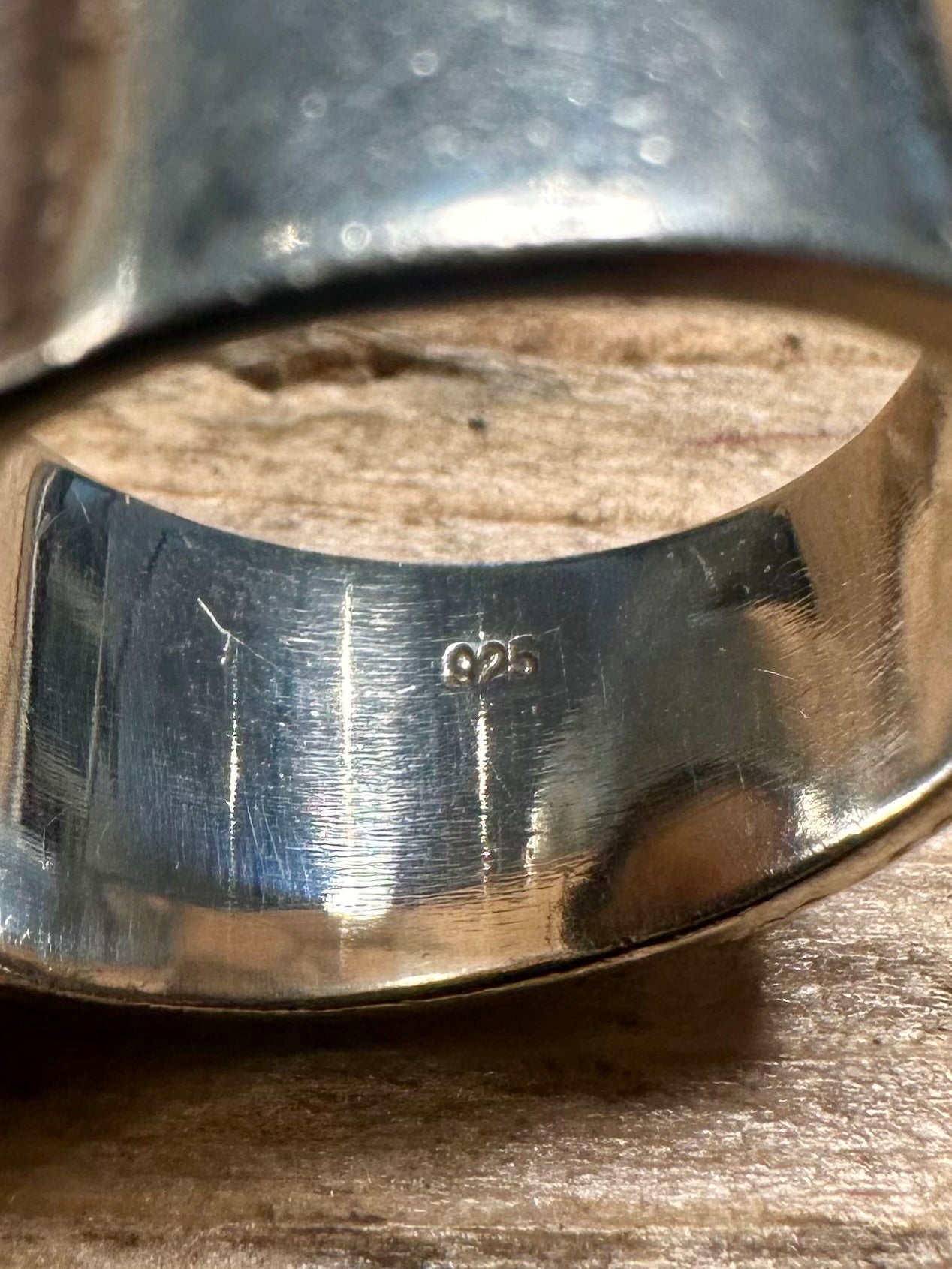 Vintage Chunky Shiva Eye 925 Silver Size P Ring