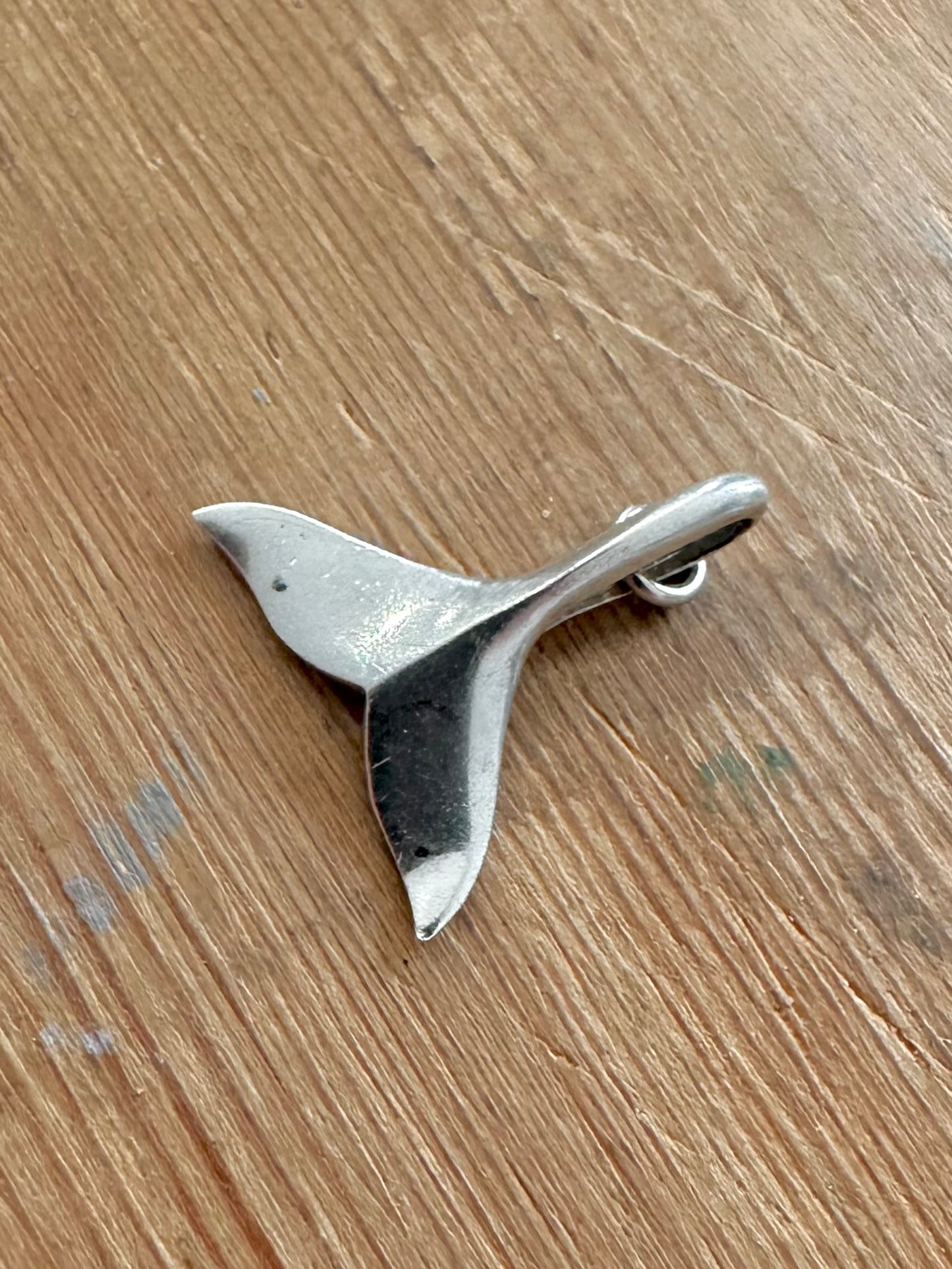 Vintage Whale Tail 925 Silver Pendant