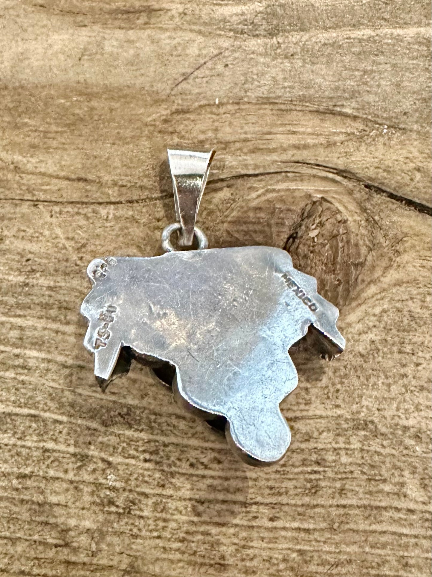 Vintage Grapes and Leaves Mexico 925 Silver Pendant