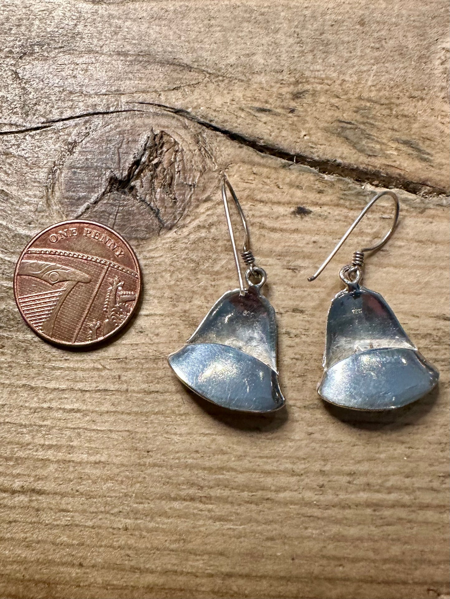 Vintage Bells with Heart 925 Silver Earrings