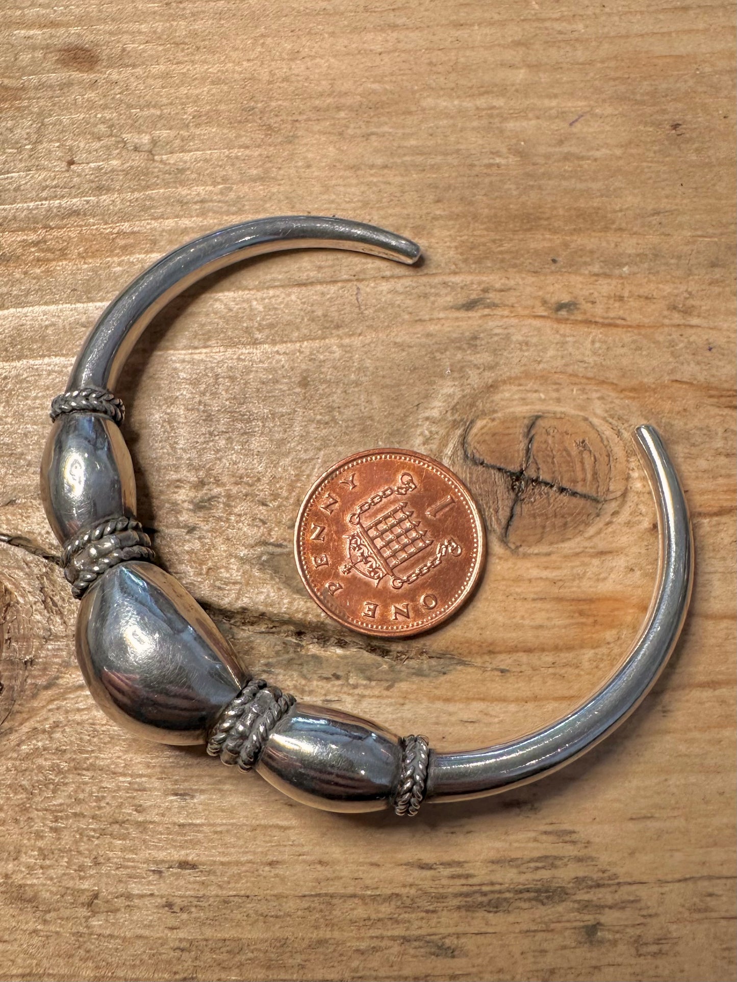 Vintage Tribal 925 Silver Bangle