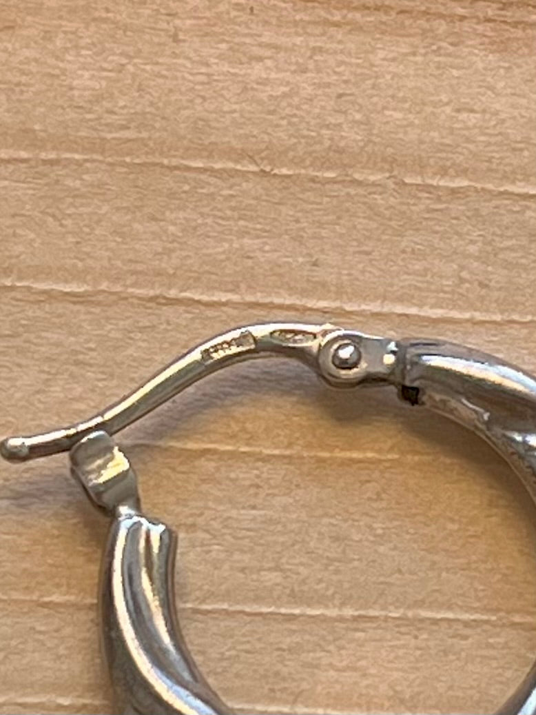 Chunky Twisted Textured Hoops 925 Italy Sterling Silver Earrings