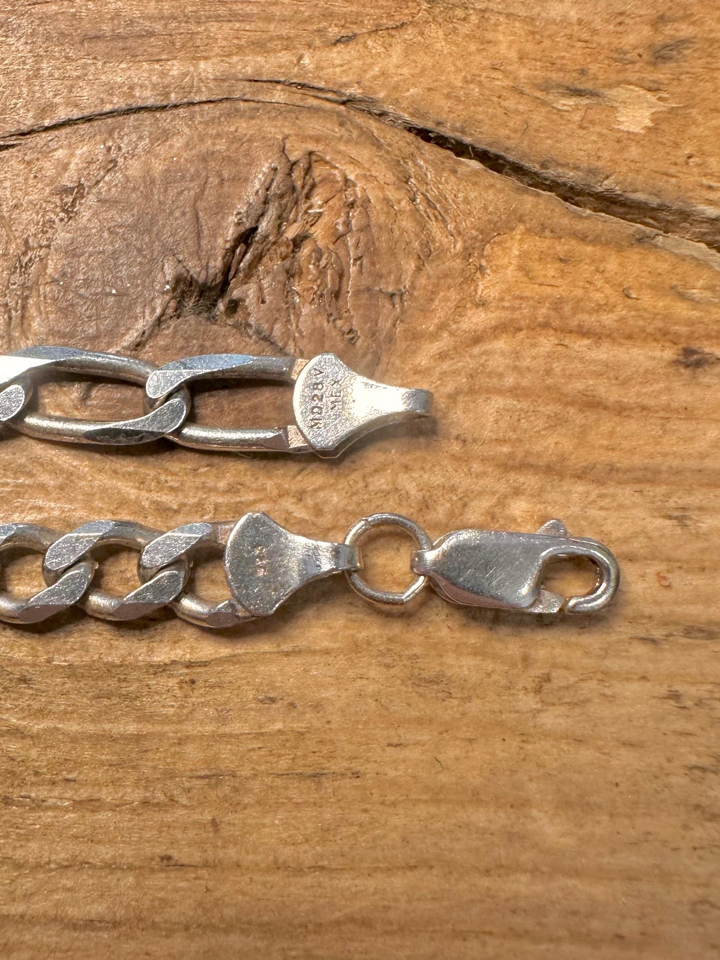 Vintage Figaro Chain 925 Silver 17.5 inch Necklace