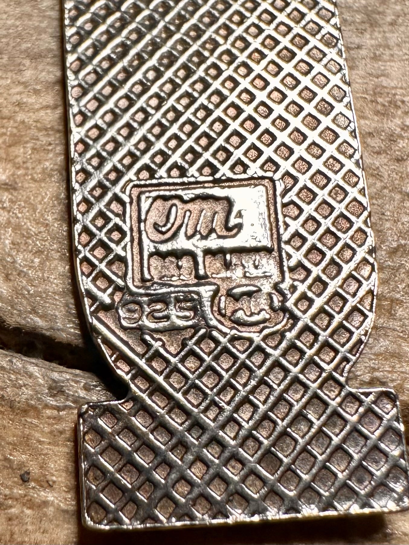 Vintage Ora Mayan Cartouche Gold Parts and 925 Silver Pendant
