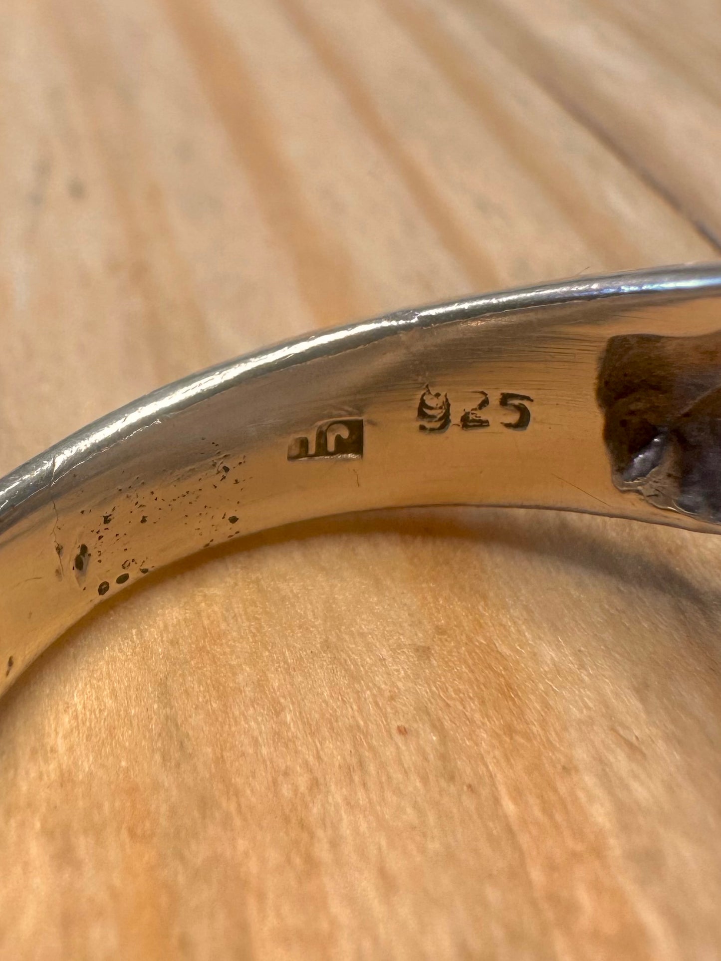 Vintage 1991 Chunky Abstract 925 Silver Size O1/2 Ring