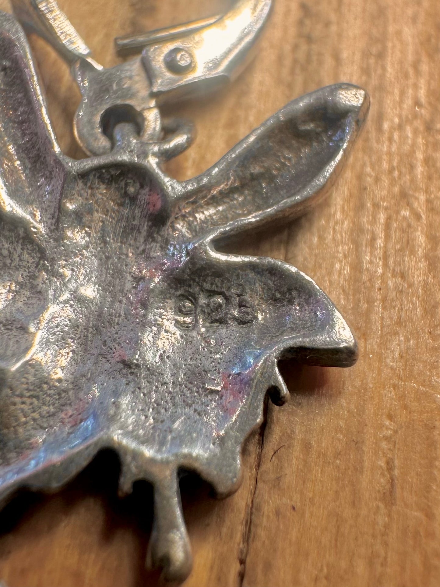 Vintage Fairy 925 Sterling Silver Earrings