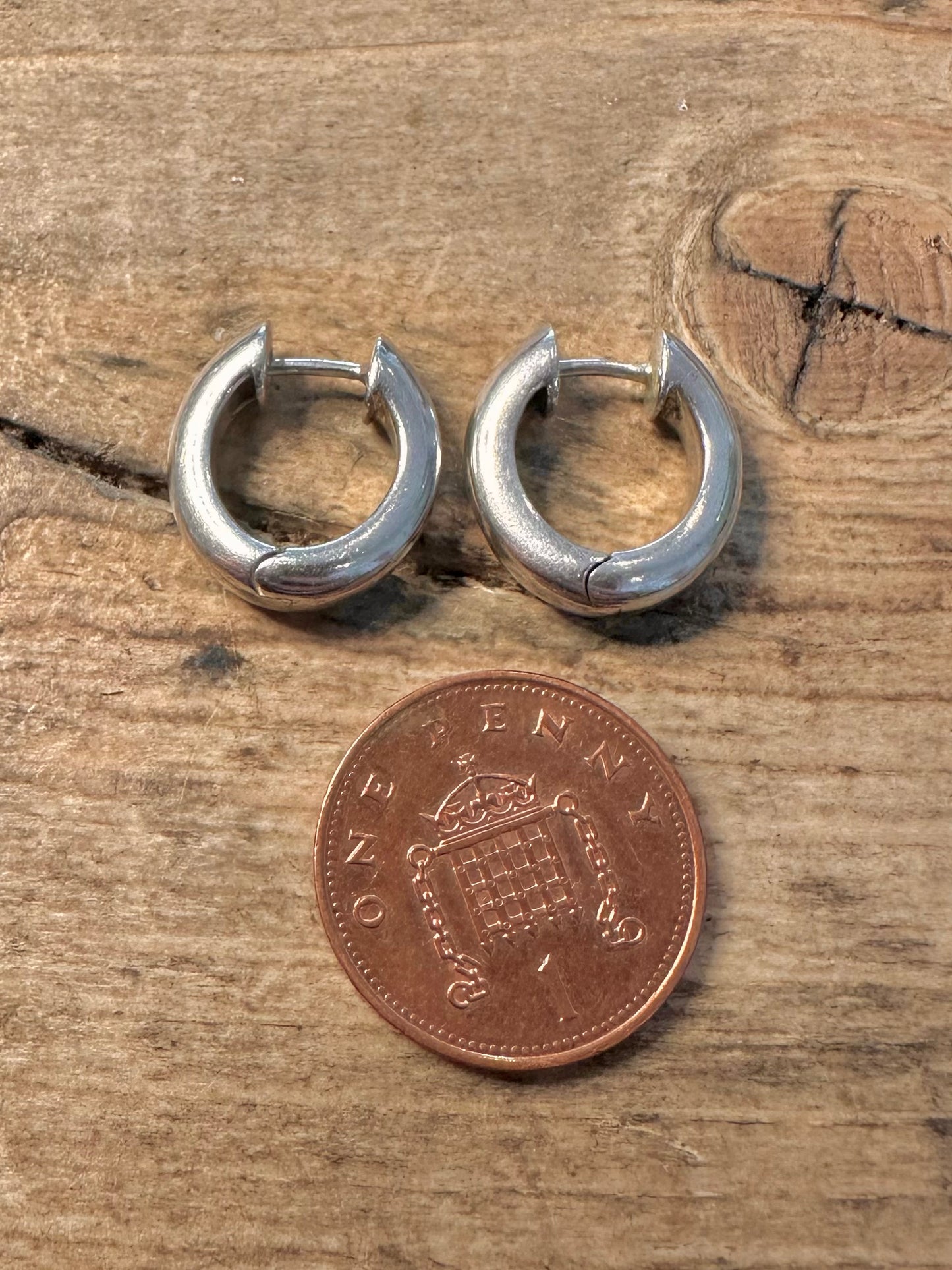 Vintage Links of London Chunky Hoops 925 Silver Earrings