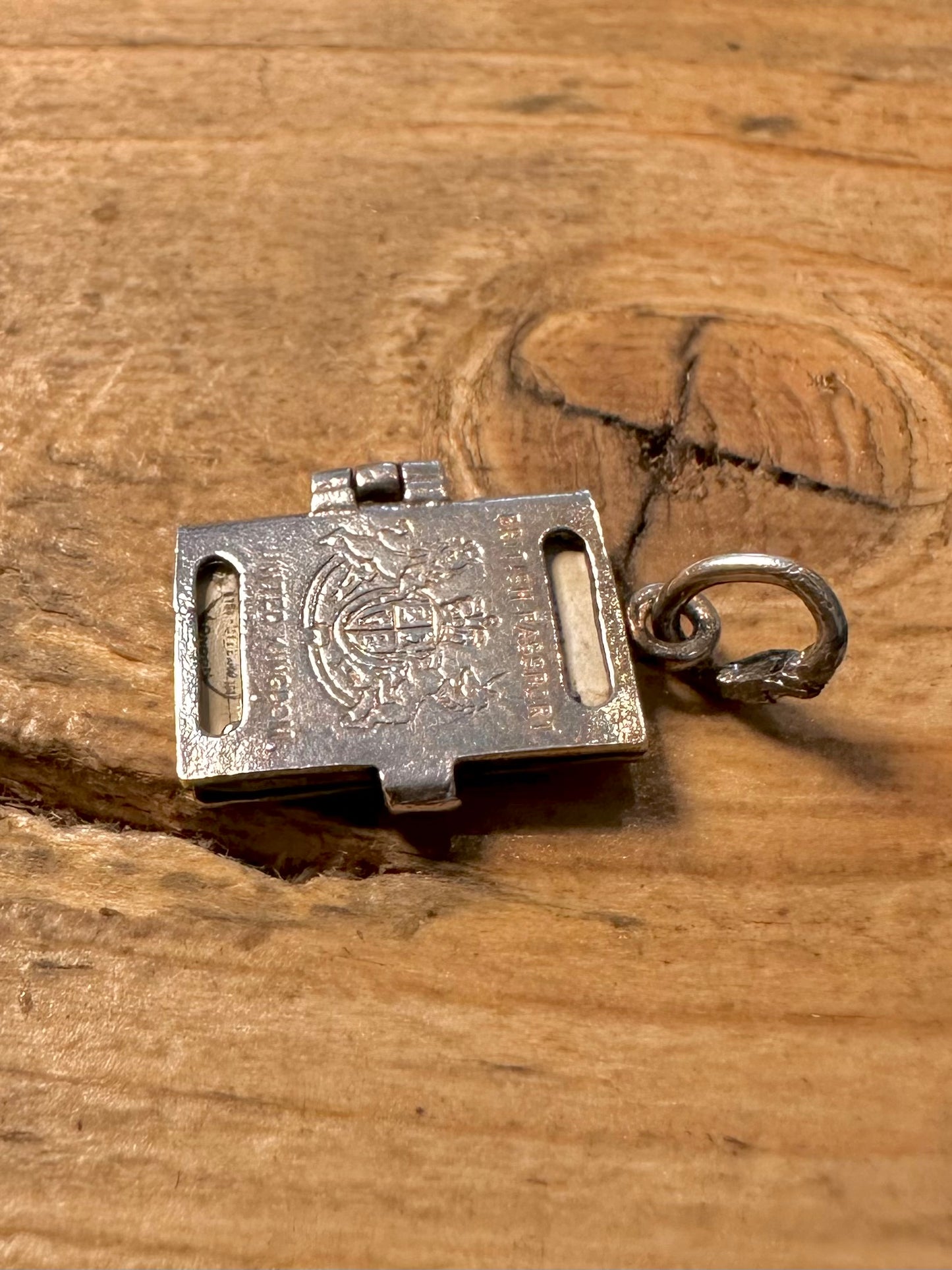 Vintage Nuvo Driving License with Paper 925 Silver Charm Pendant