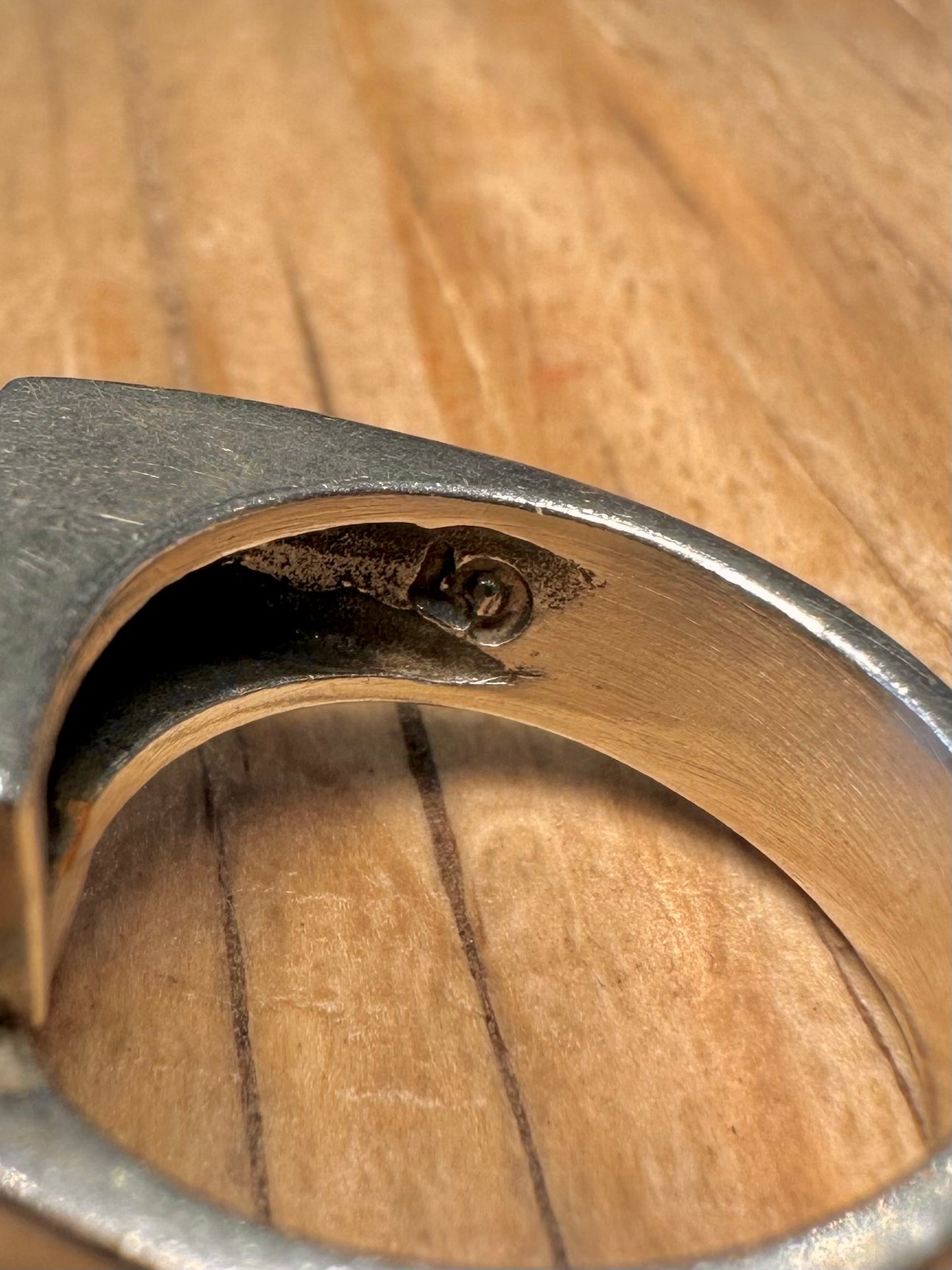 Abstract Overlapping 925 Sterling Silver Size K1/2 Ring