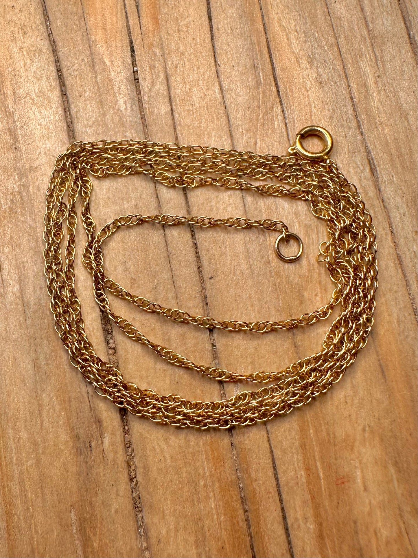 Vintage 9ct Gold Singapore Chain 23 inch Necklace