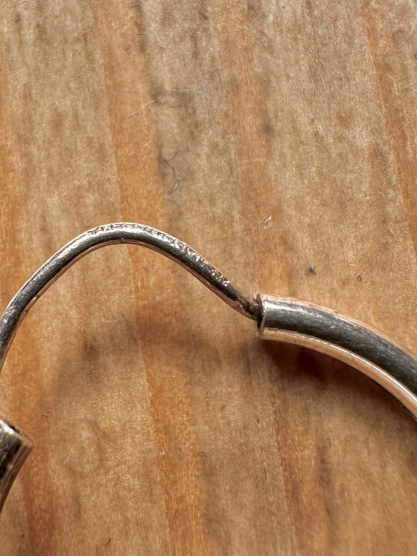 Modern Hoops Leaf Pearl 925 Sterling Silver Earrings