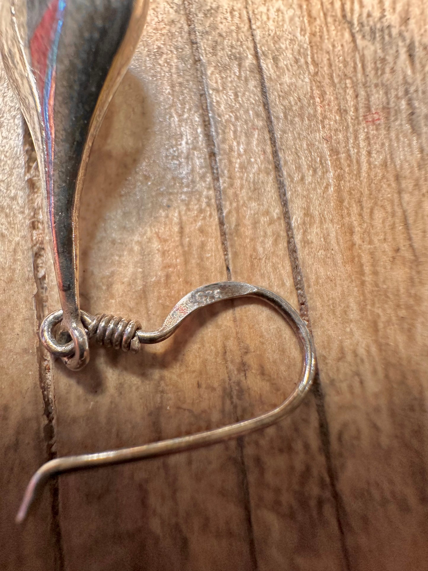 Vintage Teardrop 925 Sterling Silver Earrings