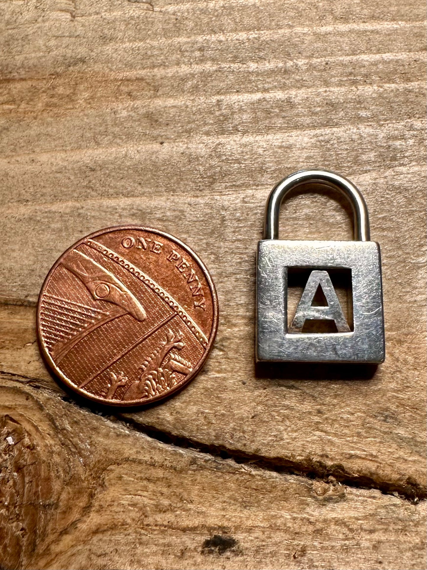 Vintage Tiffany & Co Letter A Padlock 925 Silver Pendant