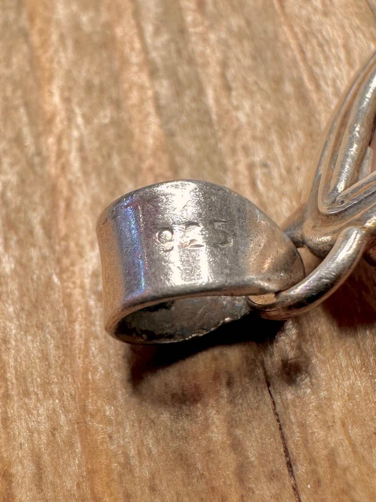 Vintage Rose Quarts 925 Sterling Silver Pendant