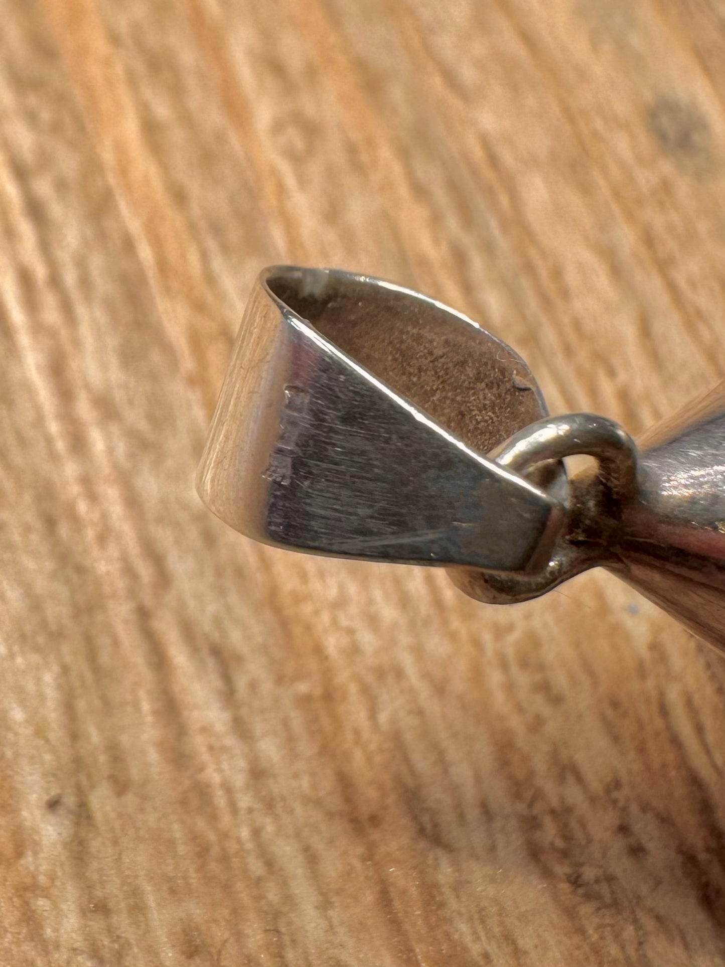 Vintage Natural Shell Twisted 925 Sterling Silver Pendant