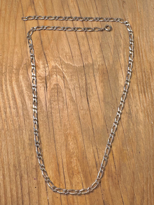 Vintage 1984 Figaro Link 925 Sterling Silver 20.5 inch Necklace