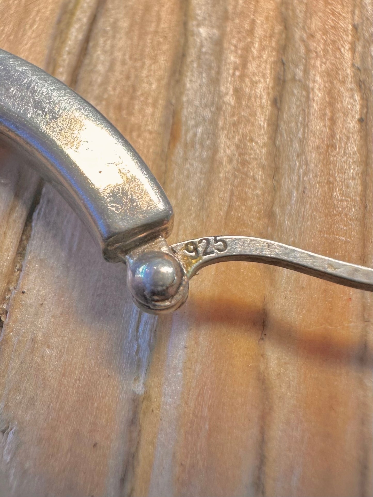 Vintage Chunky Hoops 925 Sterling Silver Earrings