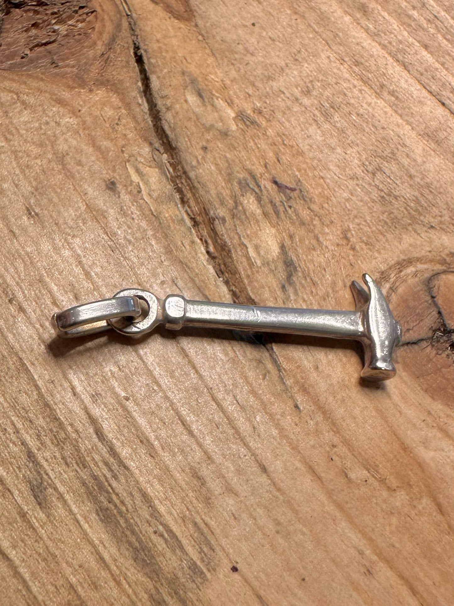 Vintage Hammer GM 925 Silver Charm Pendant