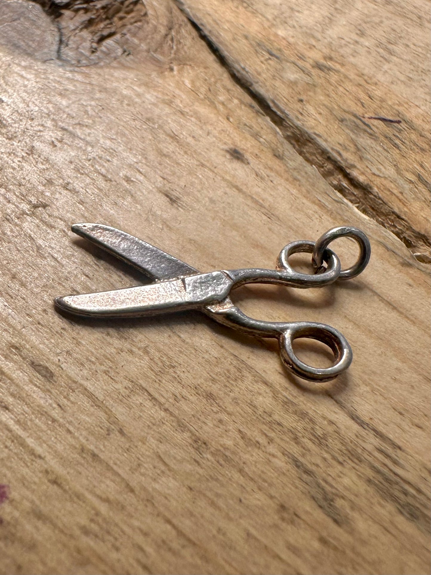 Vintage Scissors 925 Silver Charm Pendant