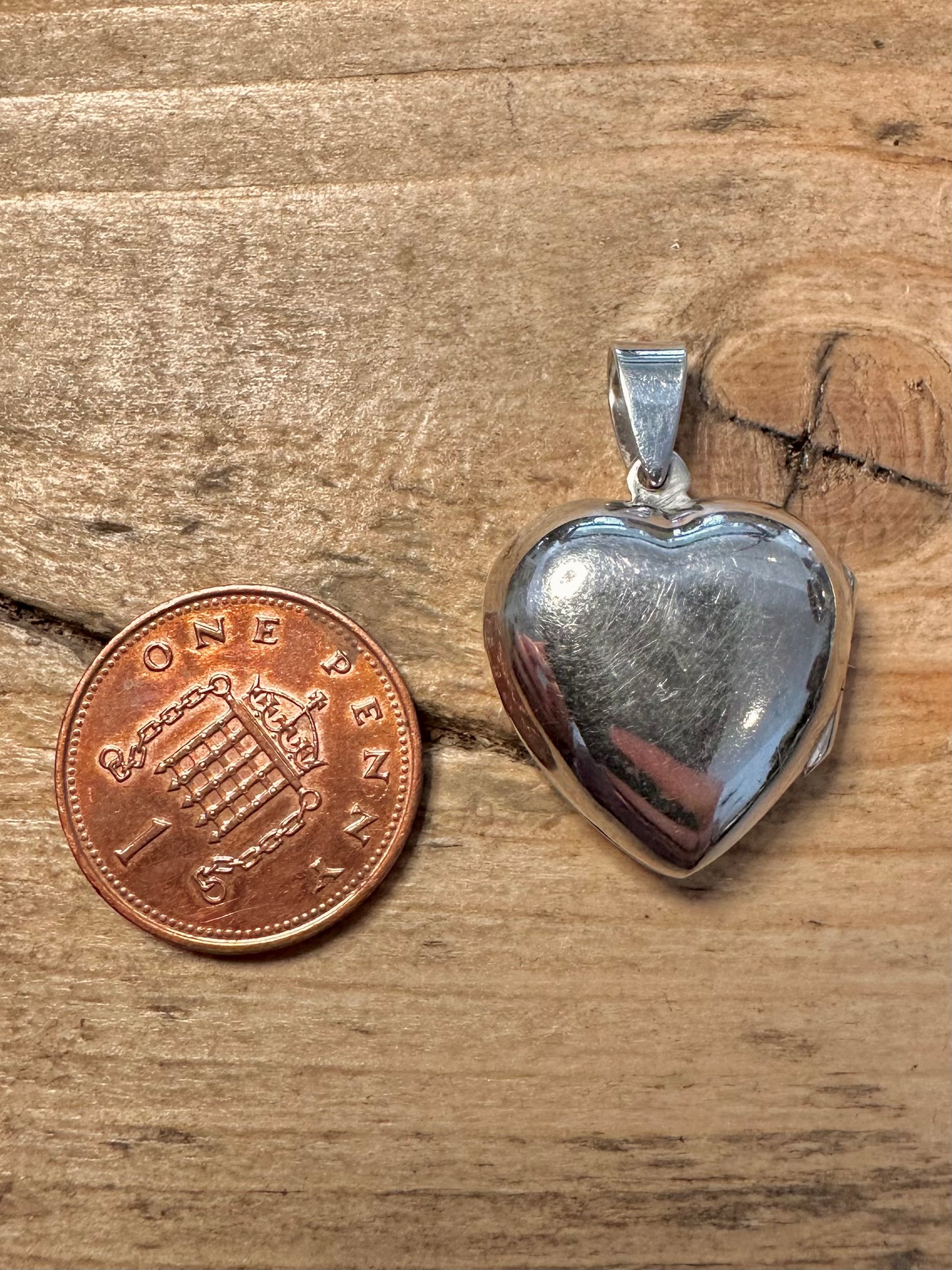 Modern Puff Heart Locket 925 Silver Pendant
