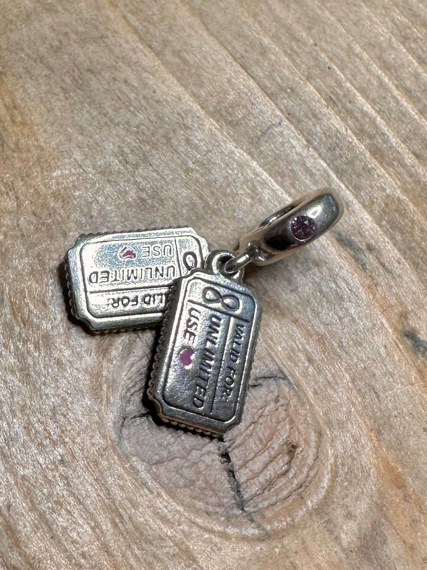 PANDORA Coupon Free Hugs ALE 925 Silver Charm Pendant