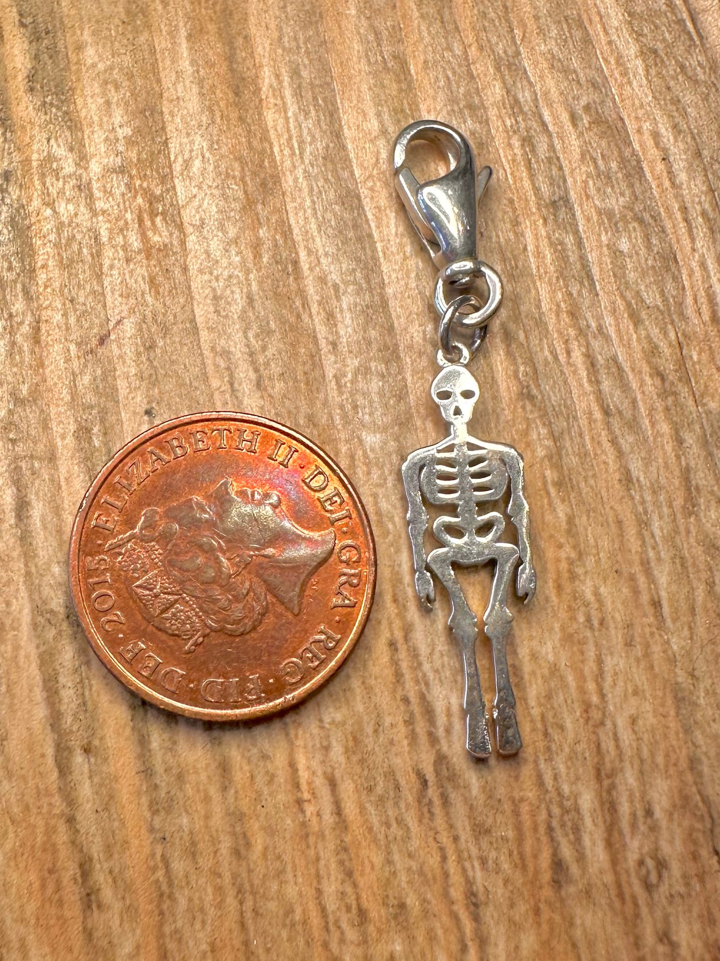 Vintage Skeleton with Clasp 925 Sterling Silver Pendant