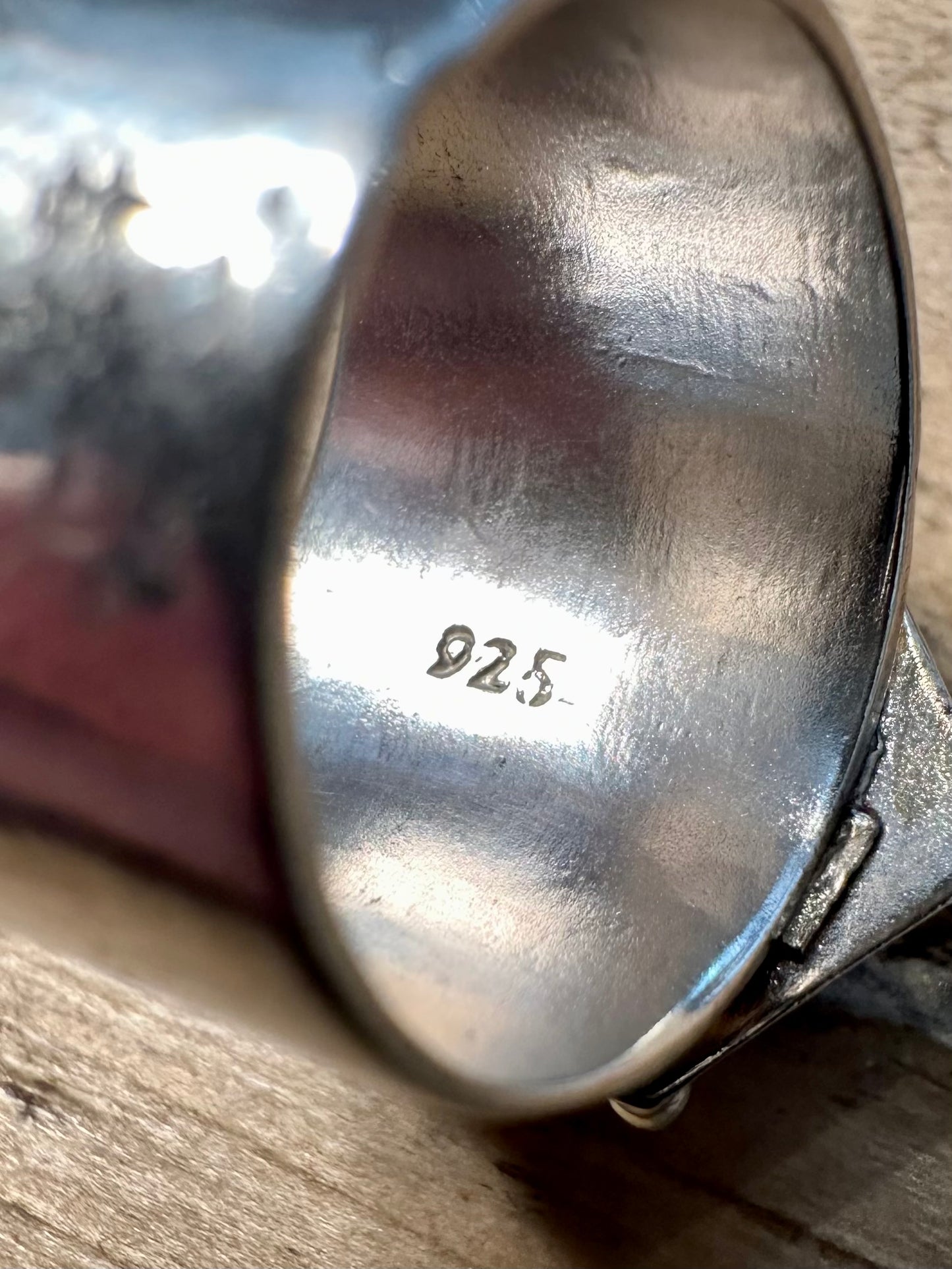 Vintage Boho Carnelian 925 Silver Size Q1/2 Ring