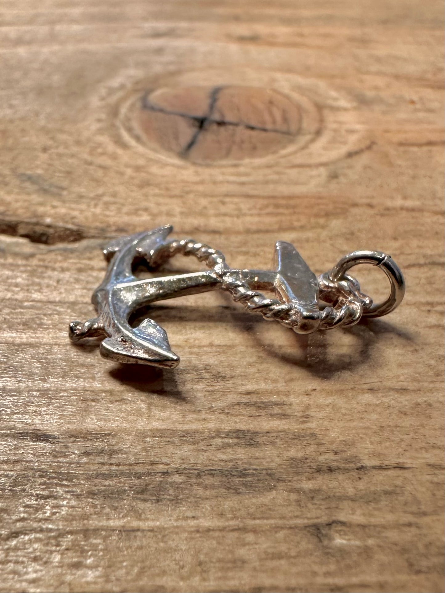Vintage Anchor 925 Silver Charm Pendant