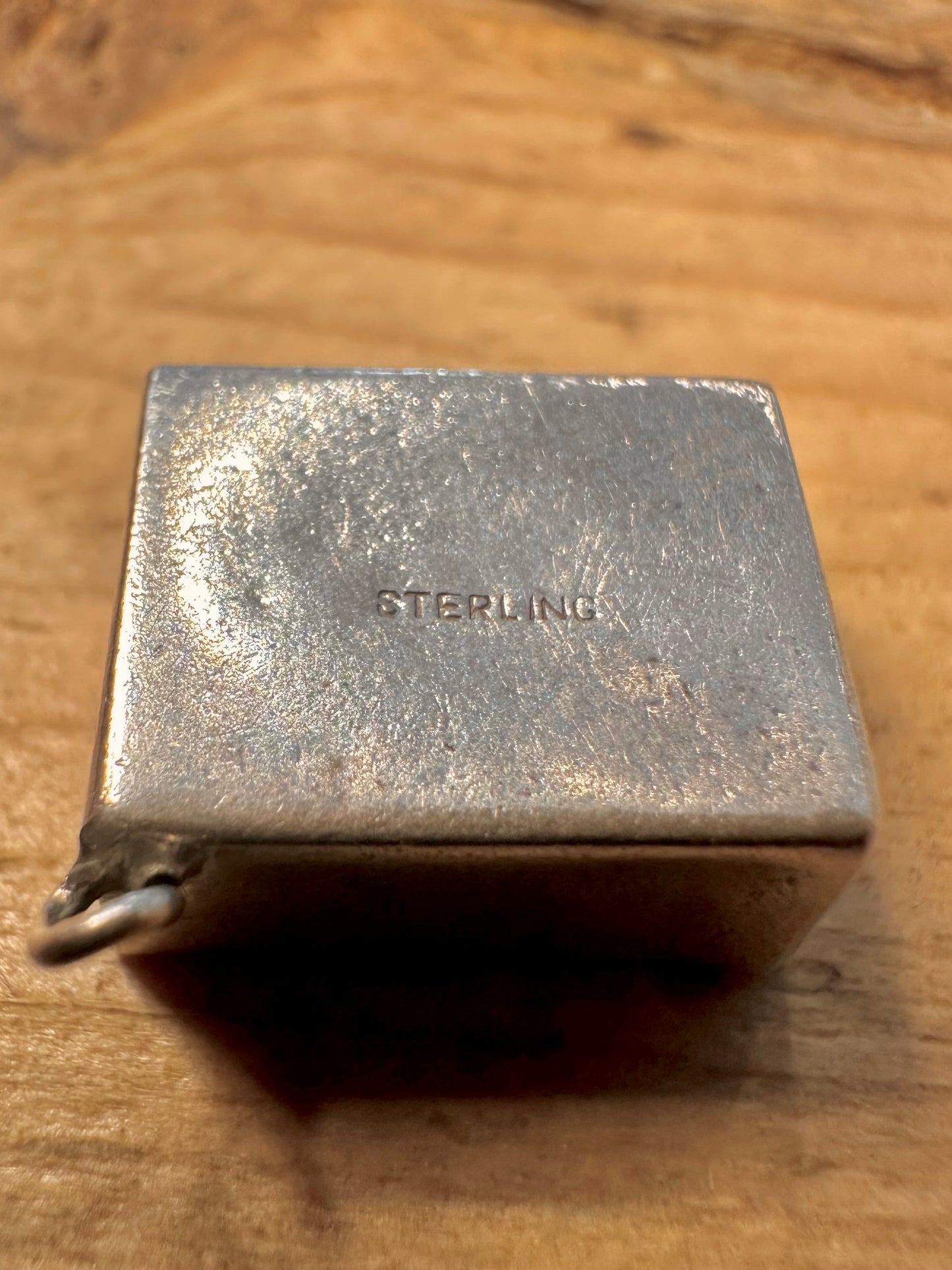 Vintage 10 Pound Note Break Glass in Emergency 925 Silver Charm Pendant