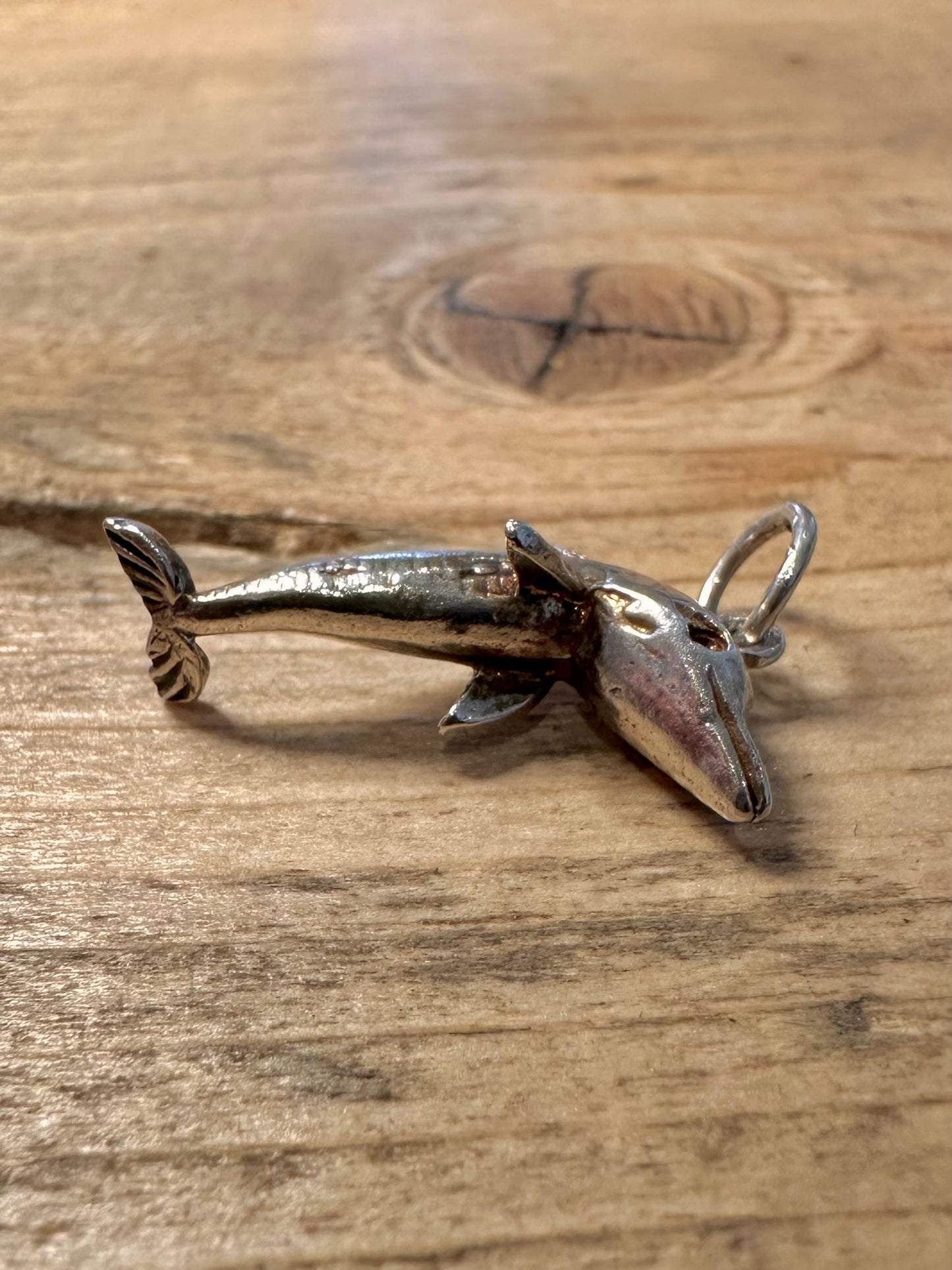 Vintage Dolphin 925 Silver Pendant