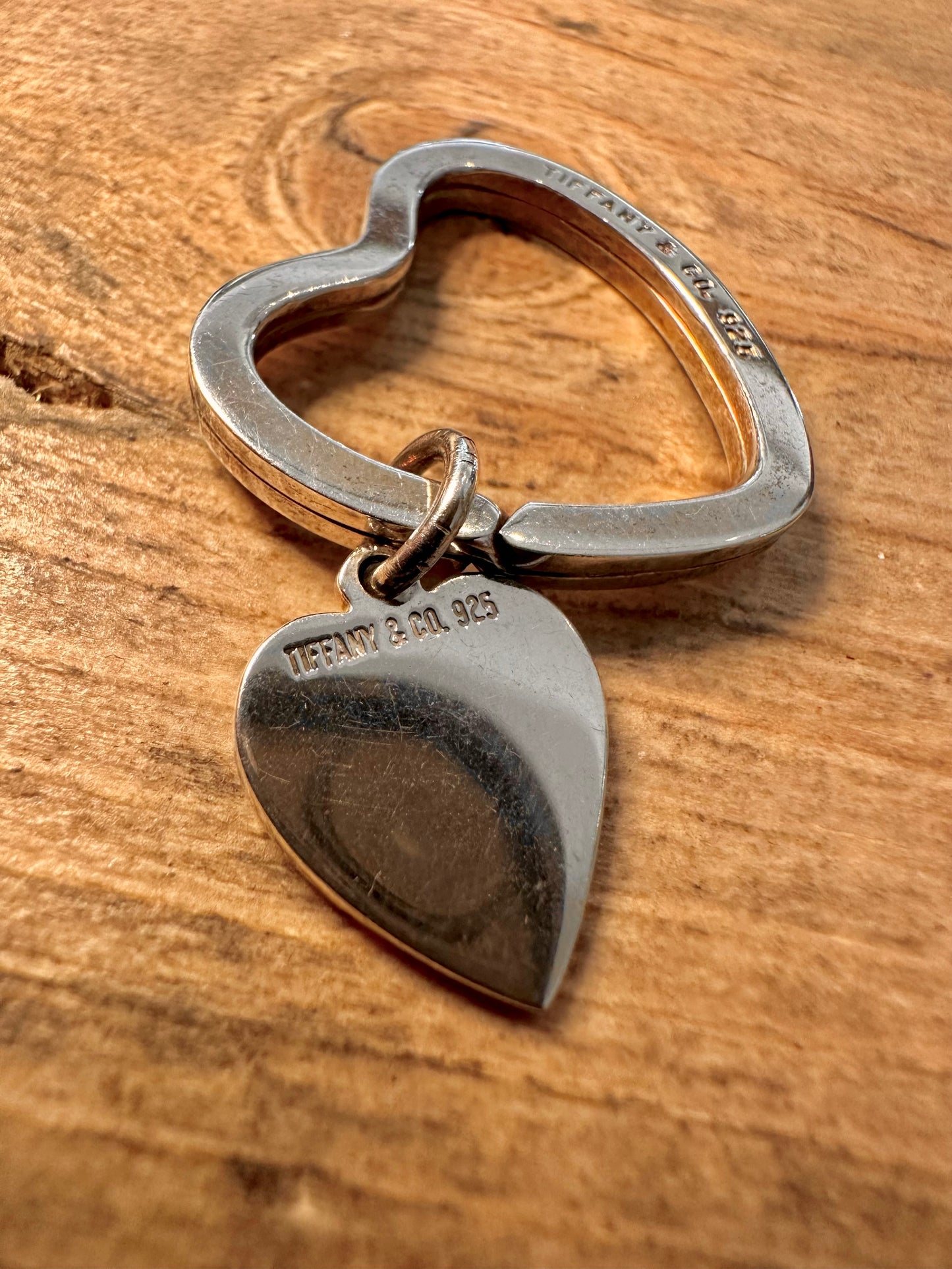 Vintage Tiffany and Co Keychain Heart 925 Silver Pendant