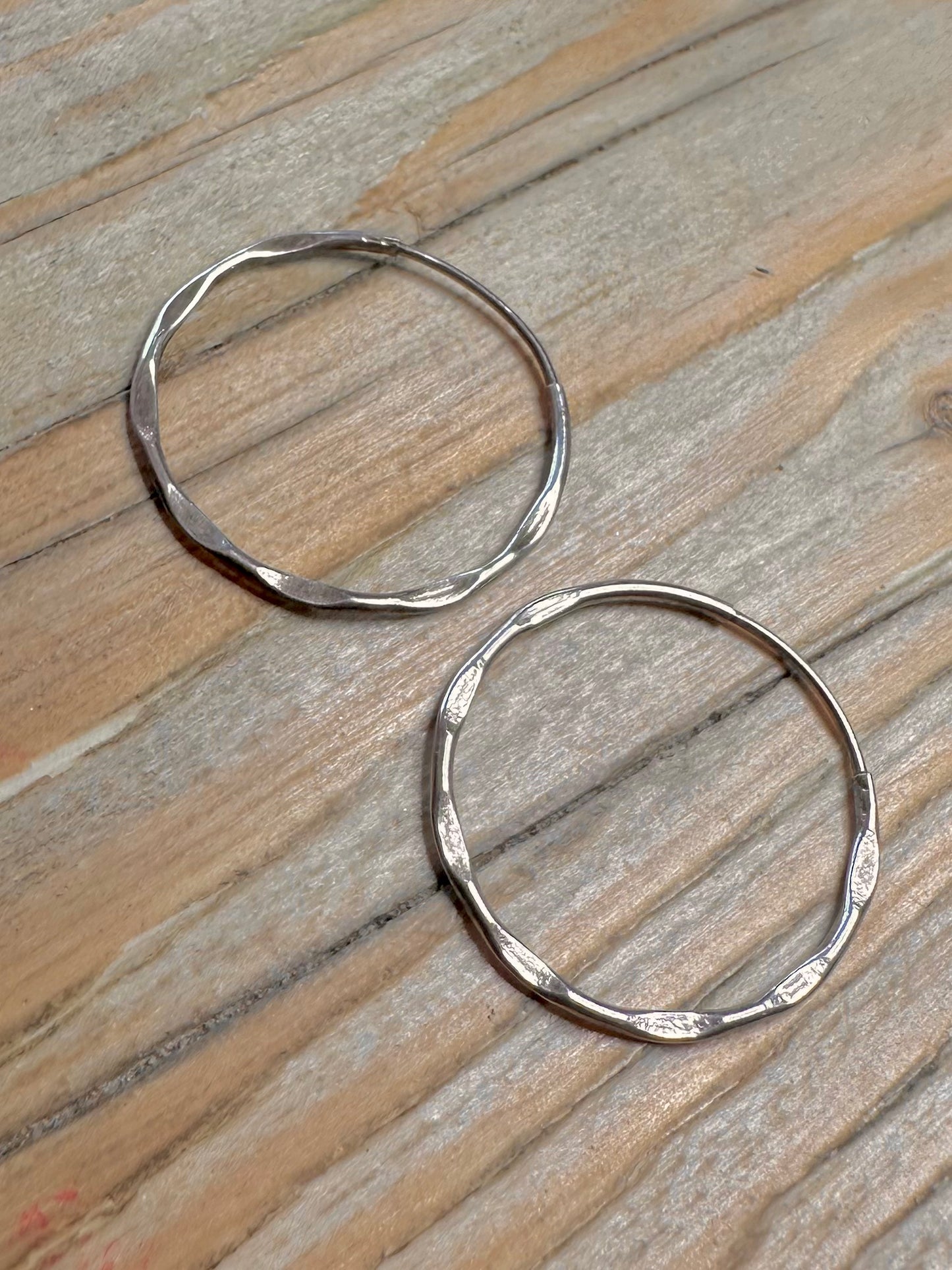 Abstract Hoops 925 Sterling Silver Earrings