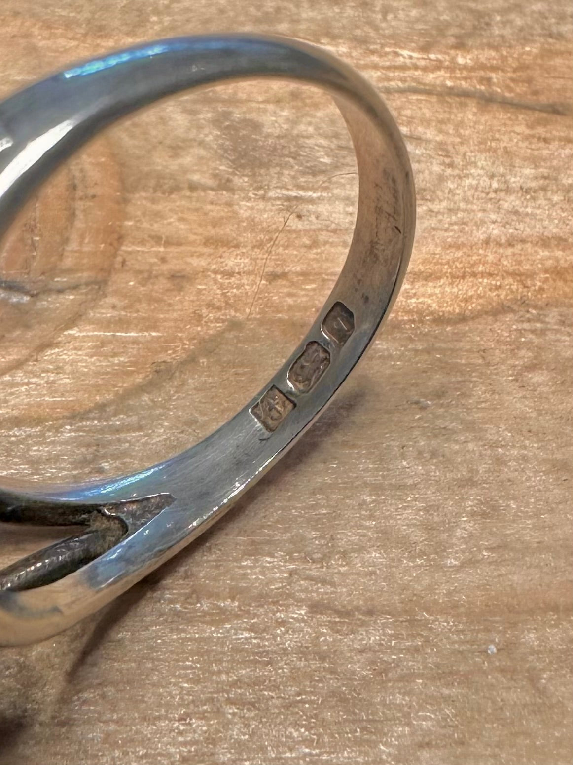 Vintage 1978 Smokey Quarts 925 Silver Size L Ring