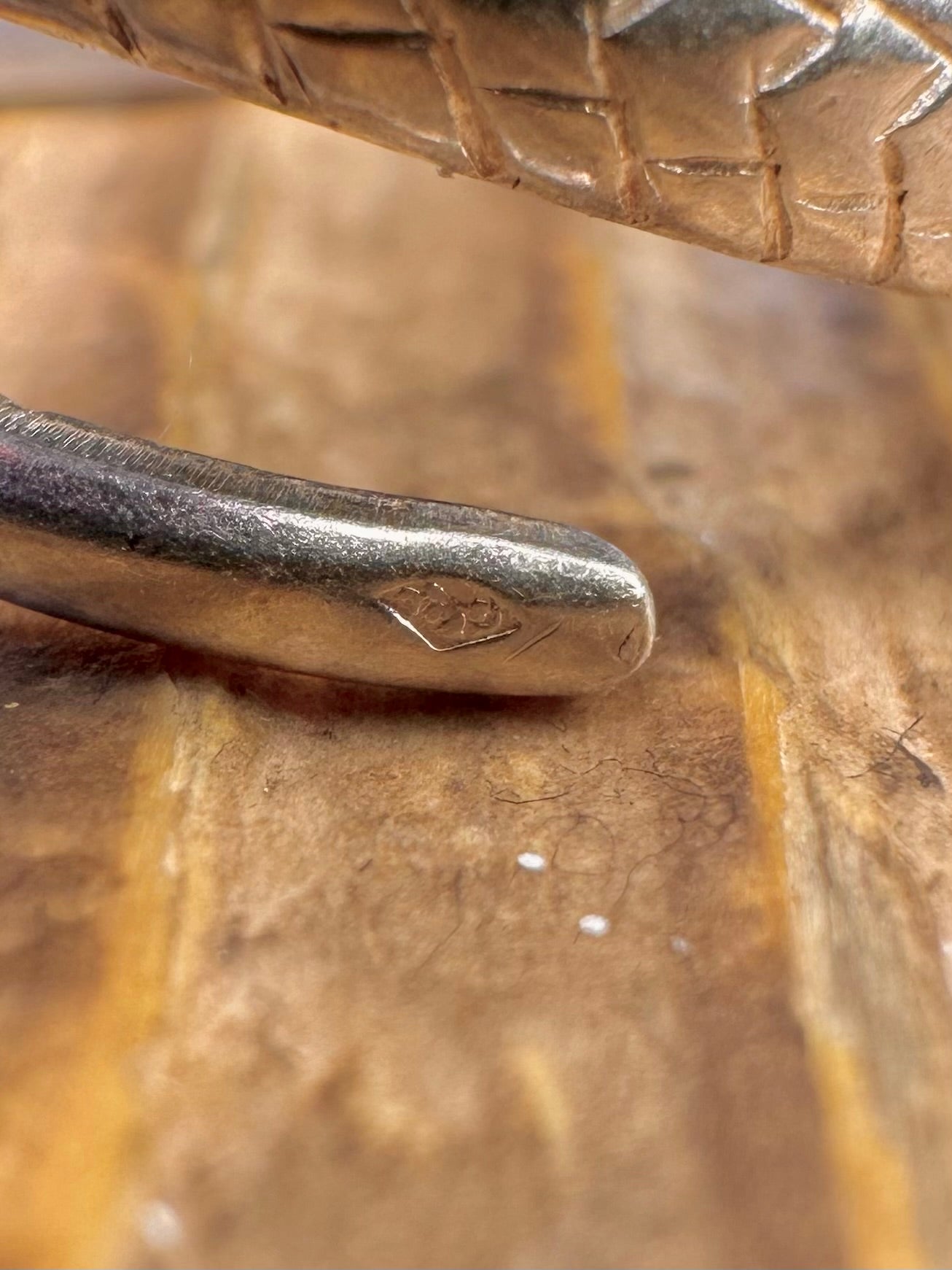 Snake Textured Wrapped 925 Sterling Silver Size S Ring