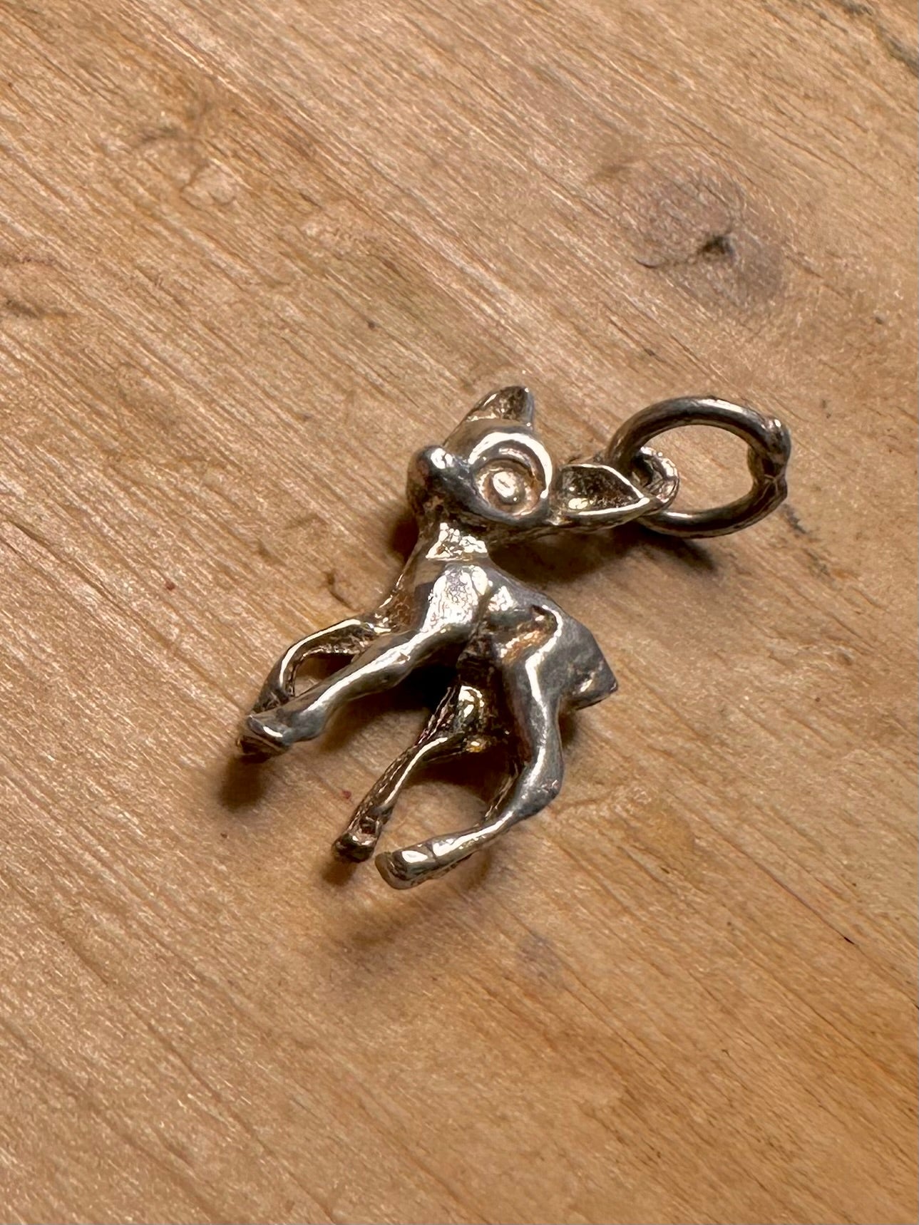 Vintage Bambi Deer 925 Silver Pendant