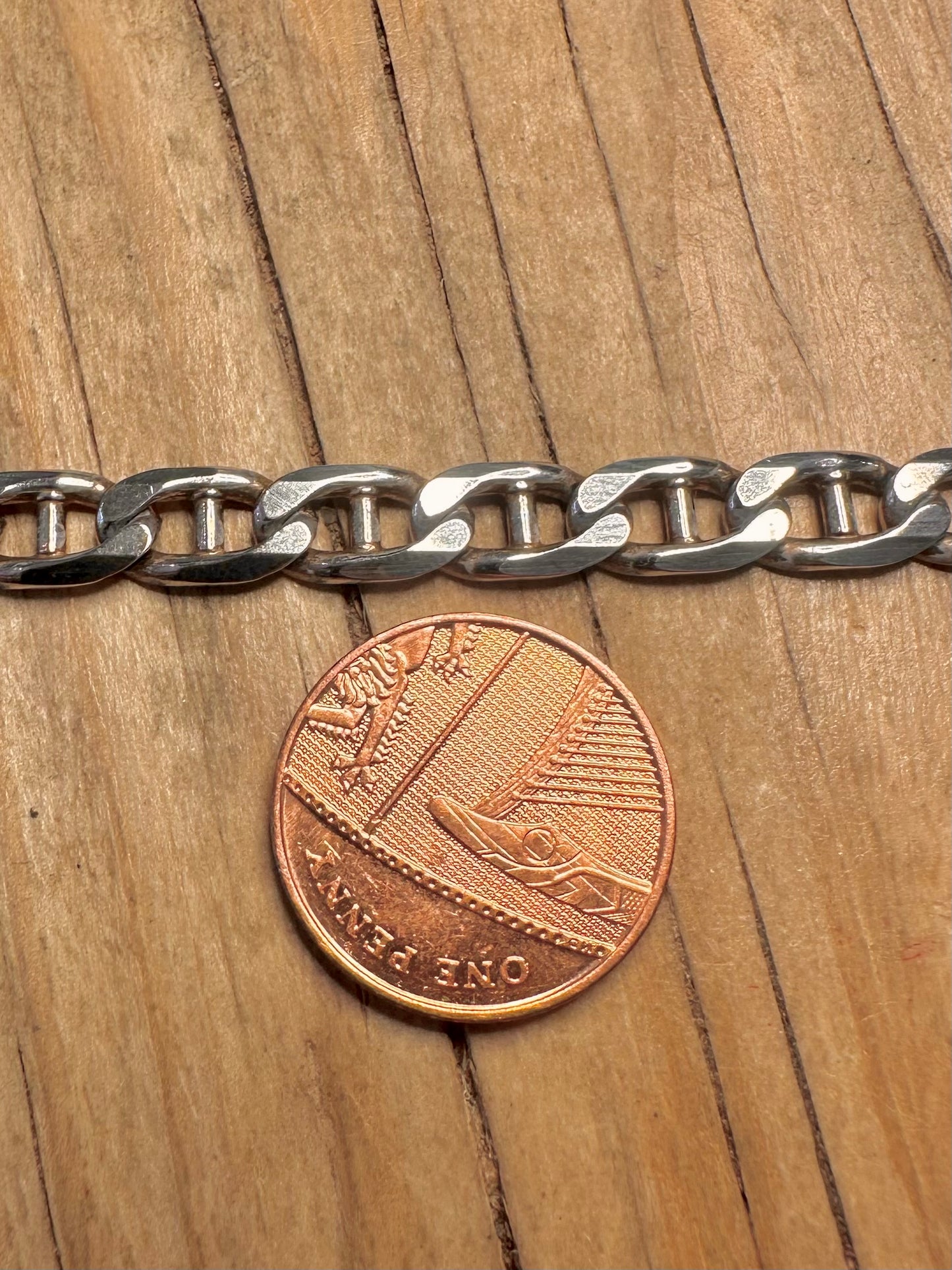 Vintage Mariner Link Italy 925 Sterling Silver 24 inch Necklace