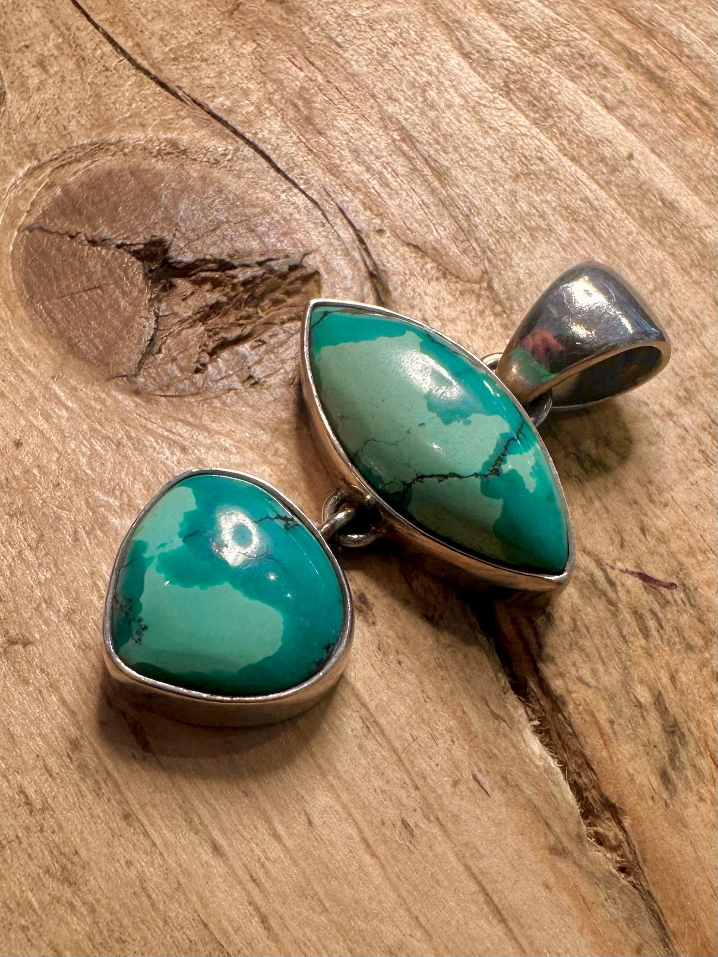 Vintage Turquoise 925 Silver Pendant