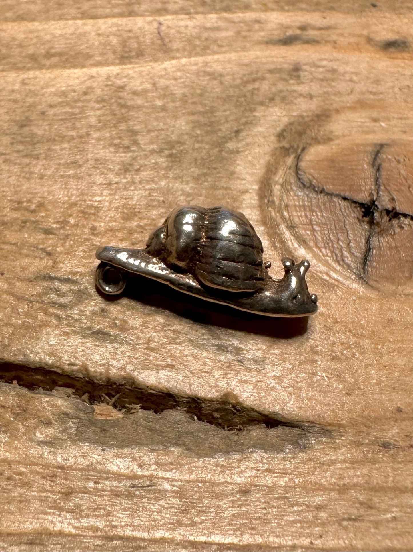 Vintage Snail 925 Silver Charm Pendant