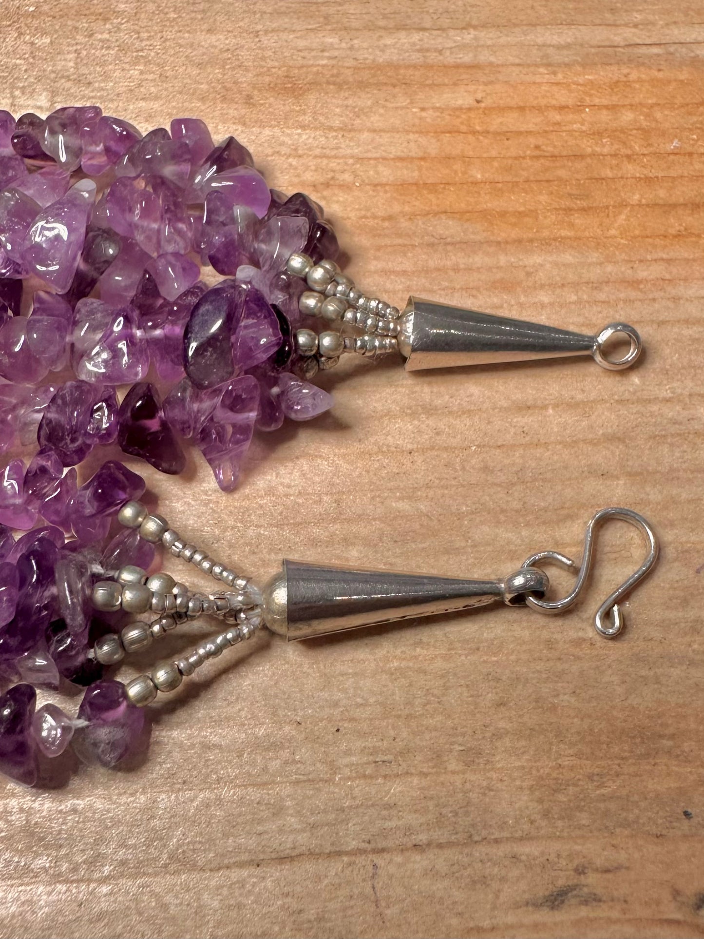 Stunning Handmade Amethyst 925 Silver 20.5 inch Necklace
