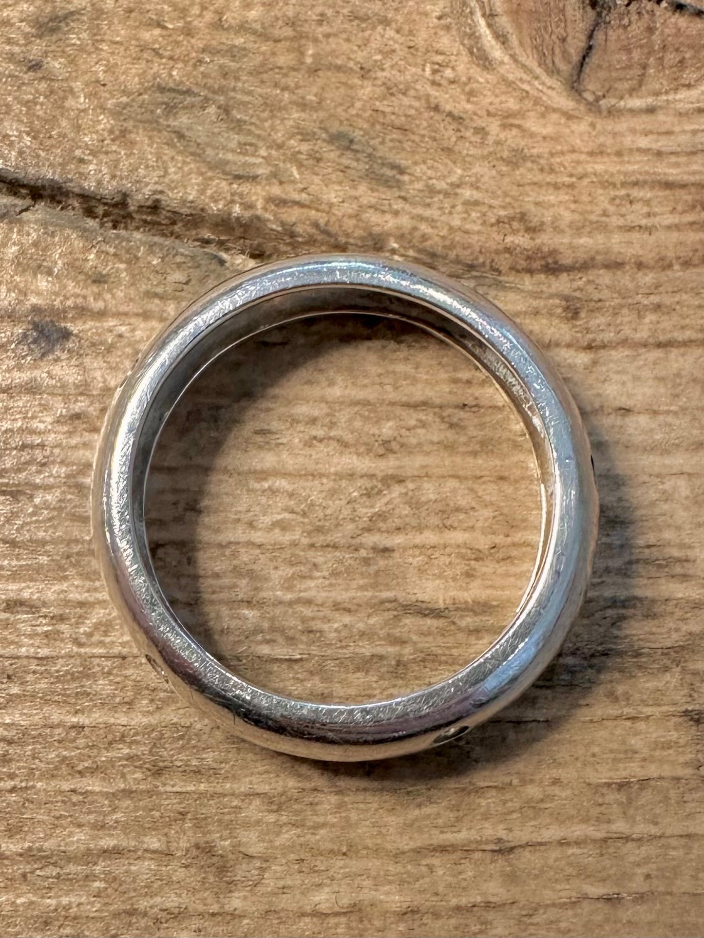 Modern CZ Band 925 Silver Size Z+2 Ring