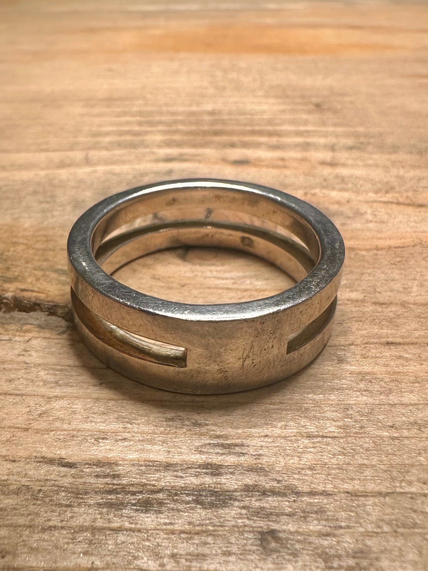 Modernist Chunky Band 925 Silver Size Z+3 Ring