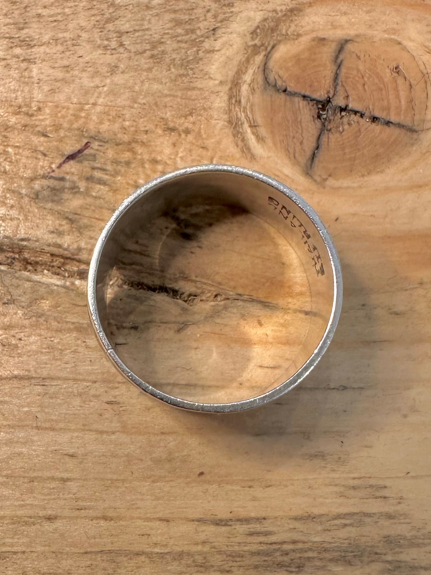 Vintage Enamel Butterfly 925 Silver Size R Ring
