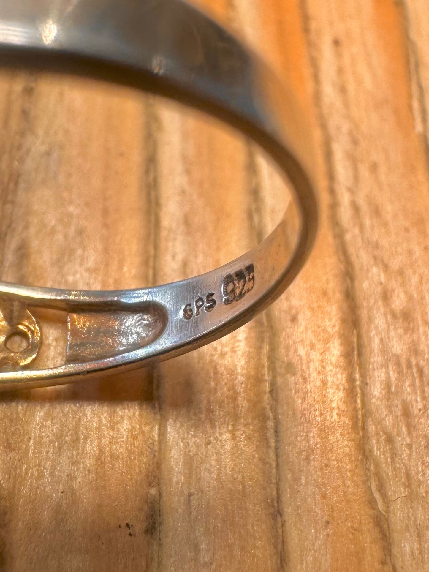 Vintage Sister Gold on 925 Sterling Silver Size O Ring