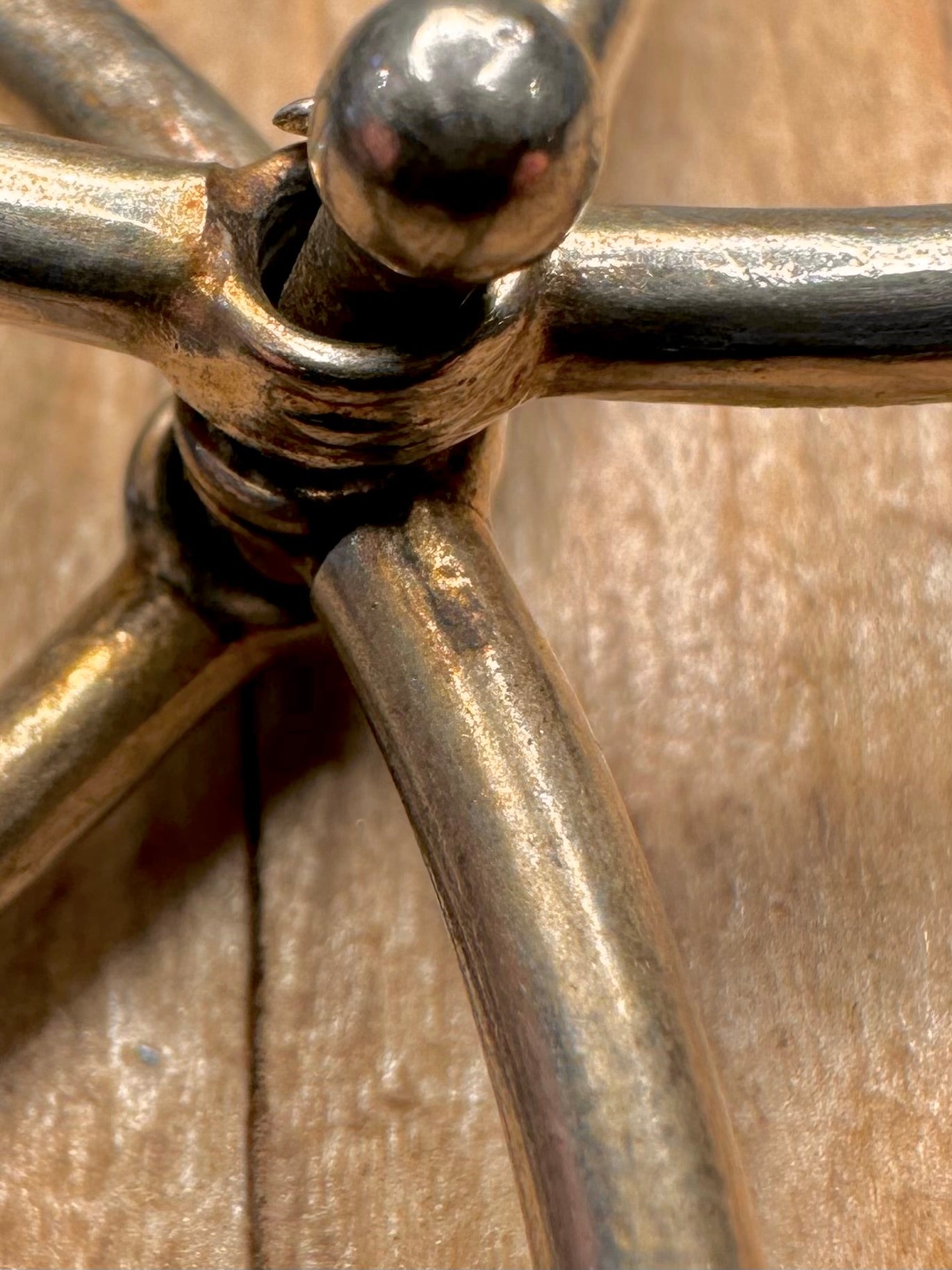 Vintage Three Connected 925 Sterling Silver Bangle