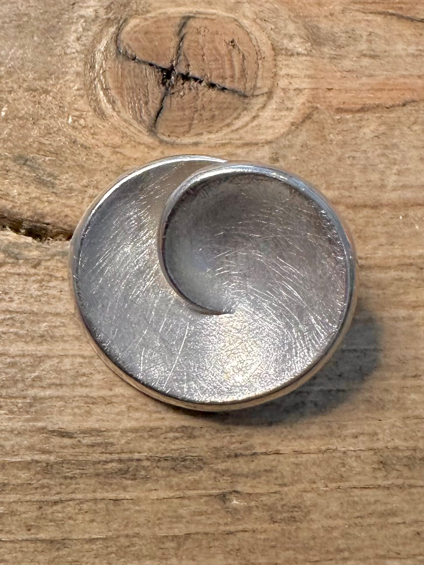 Abstract Modernist Swirl 925 Silver Pendant