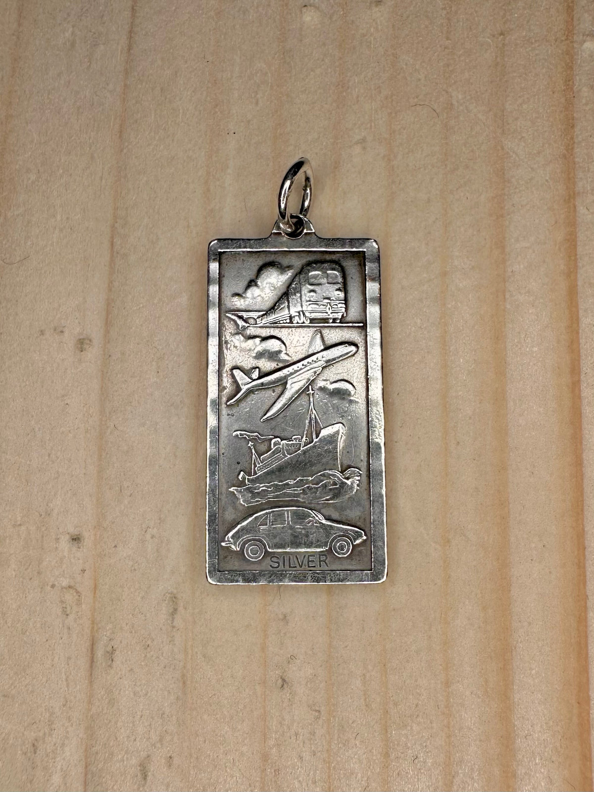 St. Christopher Rectangular 925 Sterling Silver Pendant