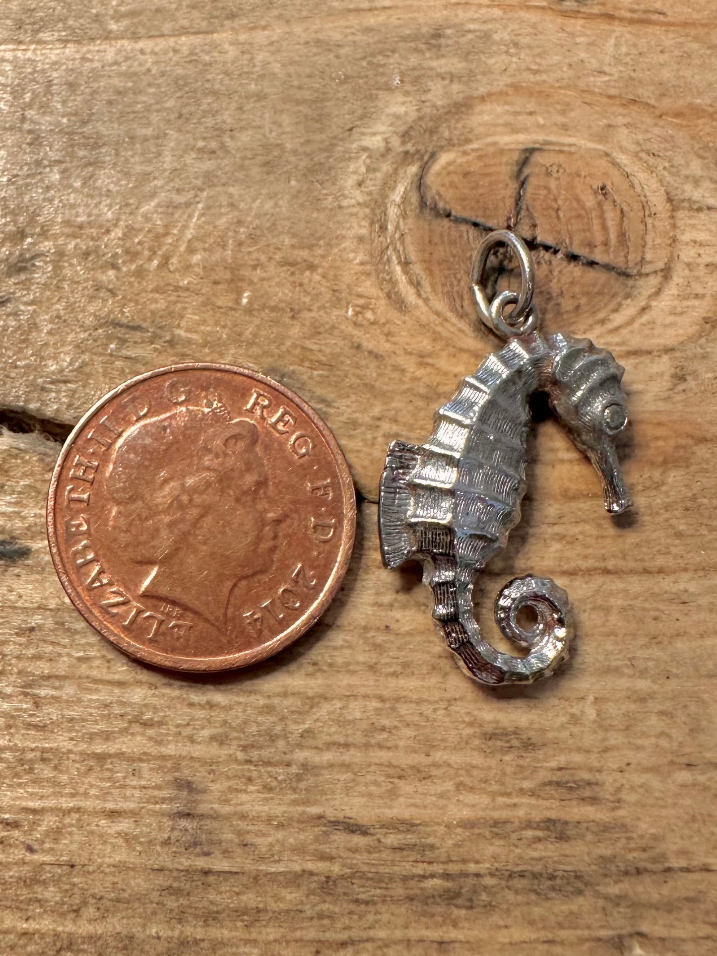 Vintage Seahorse 925 Silver Charm Pendant