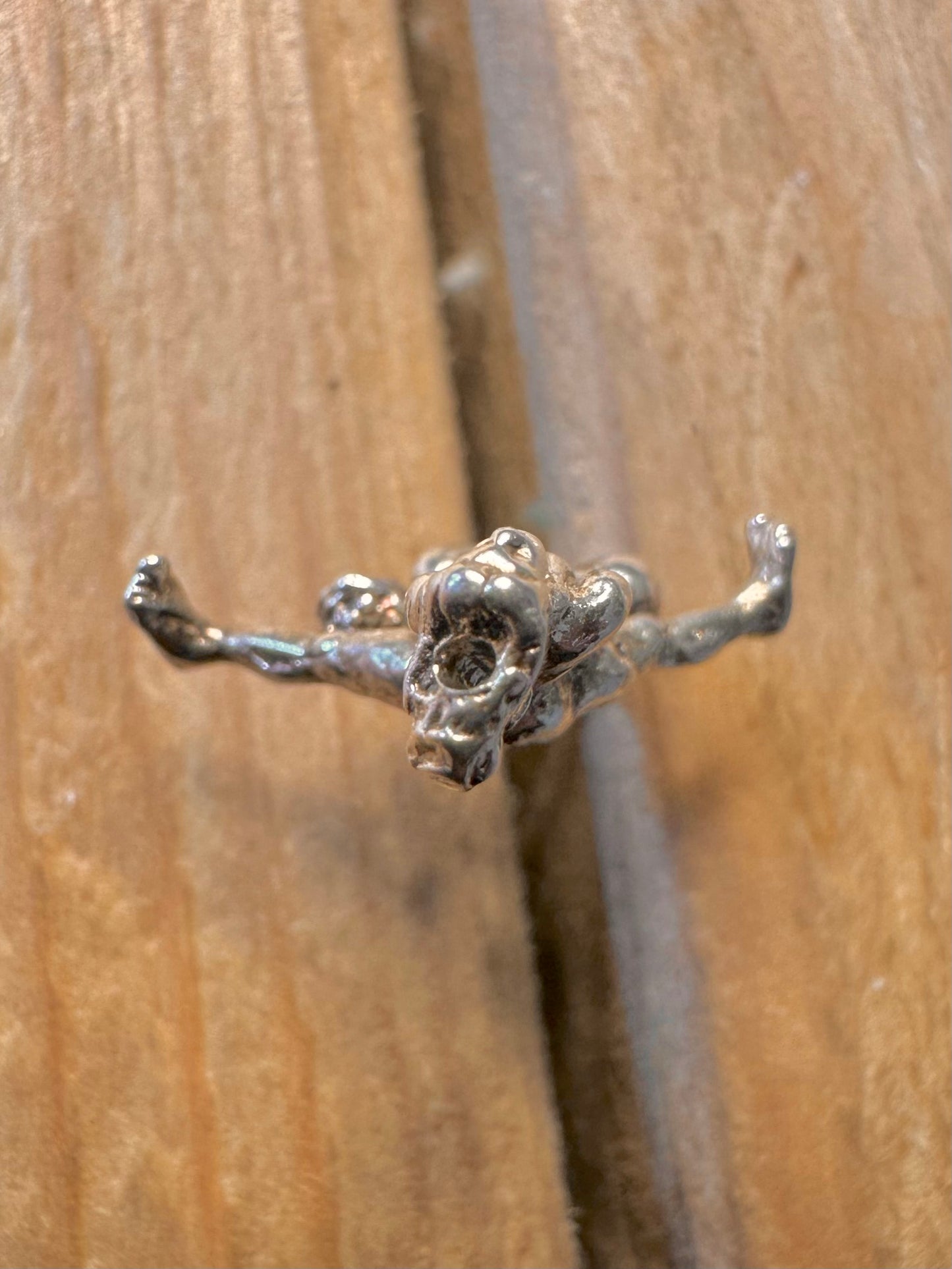 Vintage Acrobats 925 Sterling Silver Charm Pendant