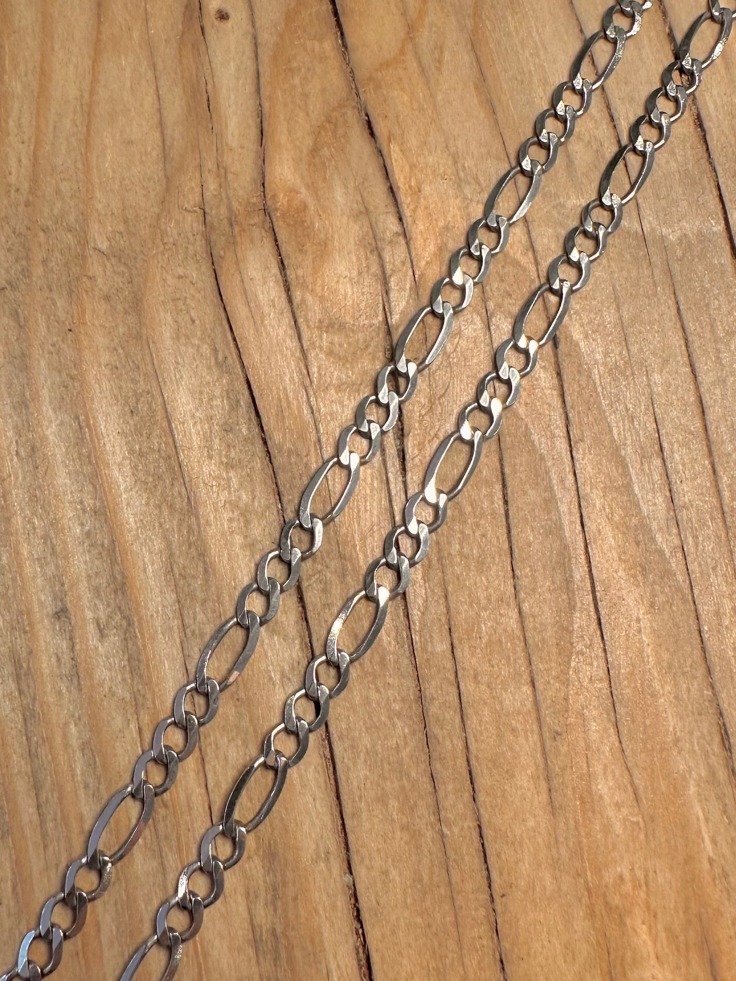 Vintage Figaro Chain 925 Sterling Silver 24.2 inch Necklace