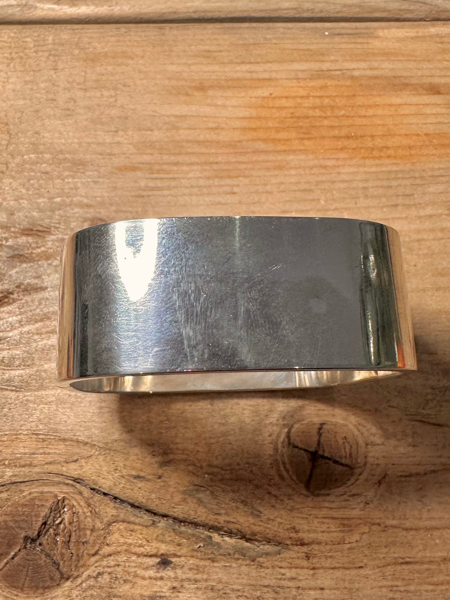 Vintage Plain Chunky 925 Silver Bangle
